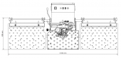 Table extension left and right with adjustable sidestops left and right