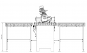 Table d´entrée et de sortie avec butées réglables